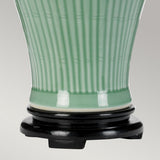 Dalian 1 Light Table Lamp with Tall Empire Shade Celadon