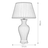 Dalian 1 Light Table Lamp with Tall Empire Shade Celadon