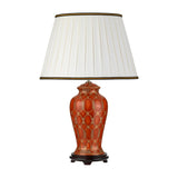 Datai 1 Light Table Lamp Terracotta and Gold