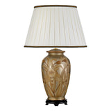 Dian 1 Light Table Lamp With Tall Empire Shade Silver and Gold
