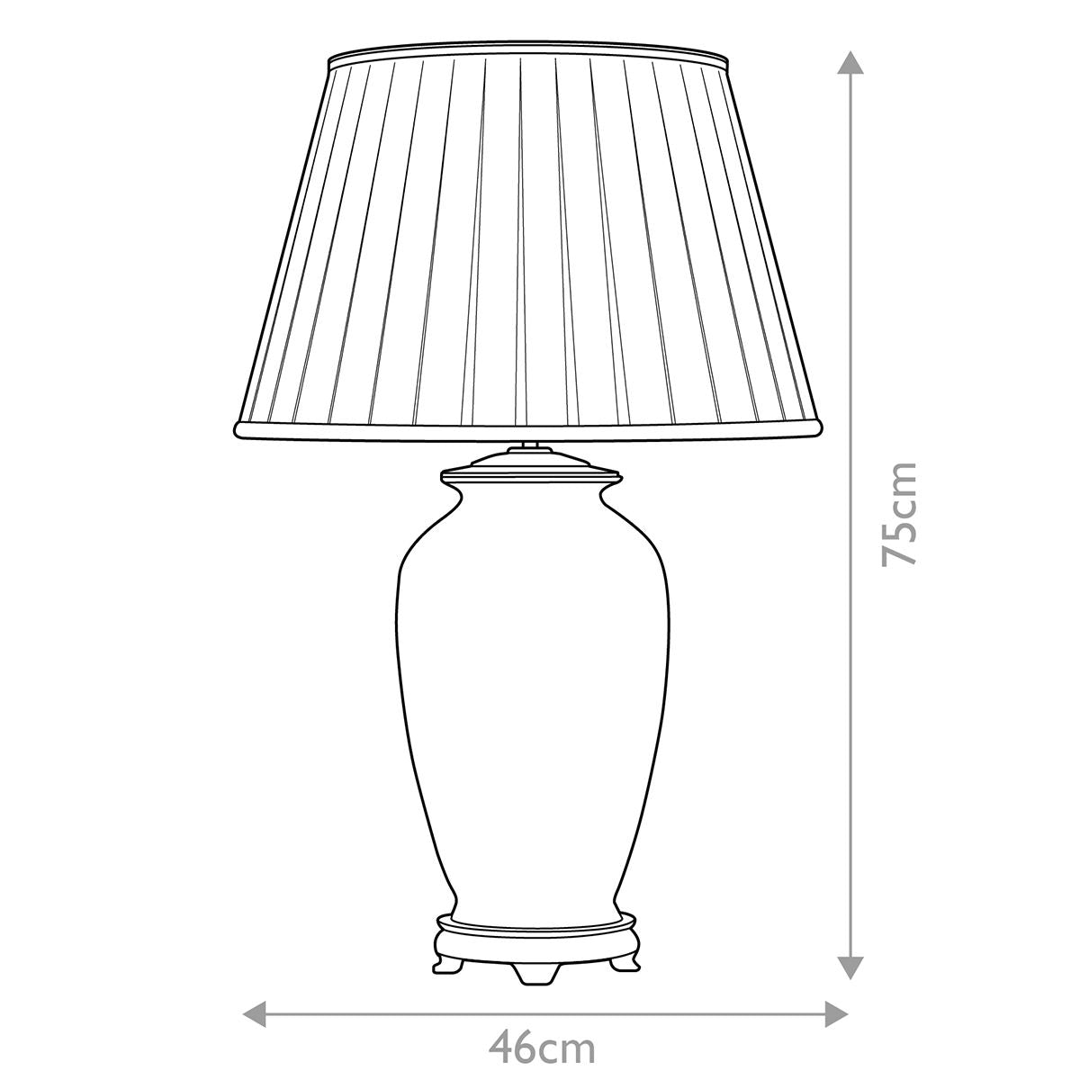 Dian 1 Light Table Lamp With Tall Empire Shade Silver and Gold