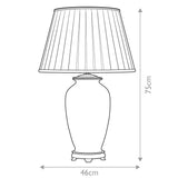 Dian 1 Light Table Lamp With Tall Empire Shade Silver and Gold