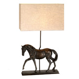 Dorado 1 Light Table Lamp with Rectangle Shade Bronze Patina