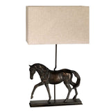 Dorado 1 Light Table Lamp with Rectangle Shade Bronze Patina