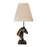 Eclipse 1 Light Table Lamp with Tapered Square Shade Bronze Patina