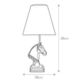 Eclipse 1 Light Table Lamp with Tapered Square Shade Bronze Patina