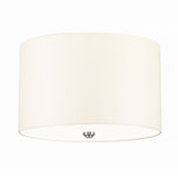 Fletcher 14" Flush Polished Chrome with Ivory Shade