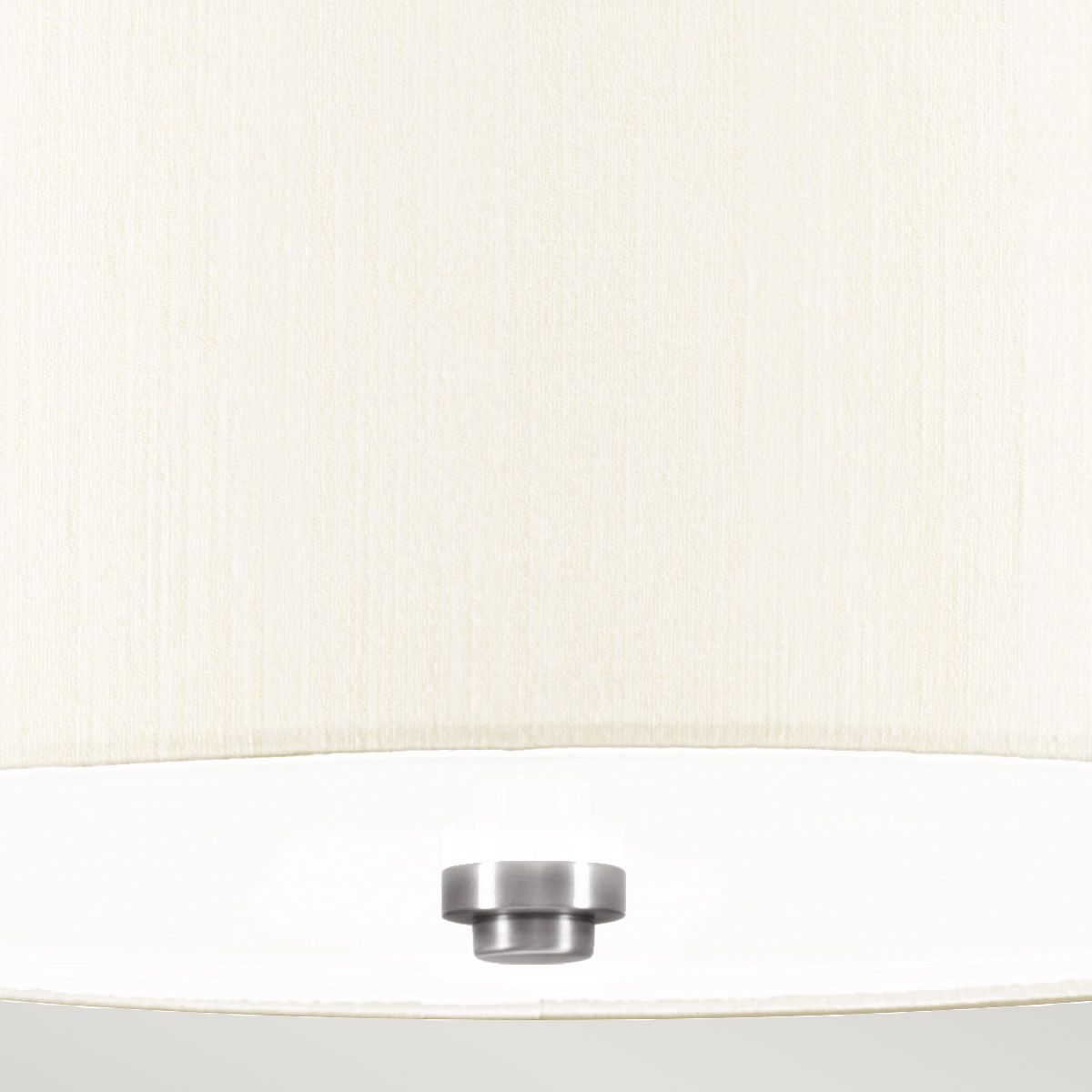 Fletcher 14" Flush Polished Chrome with Ivory Shade