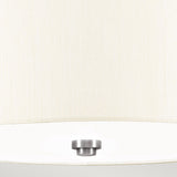Fletcher 14" Flush Polished Chrome with Ivory Shade