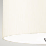 Fletcher 14" Flush Polished Chrome with Ivory Shade