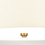 Fletcher 18" Flush Aged Brass with Ivory Shade