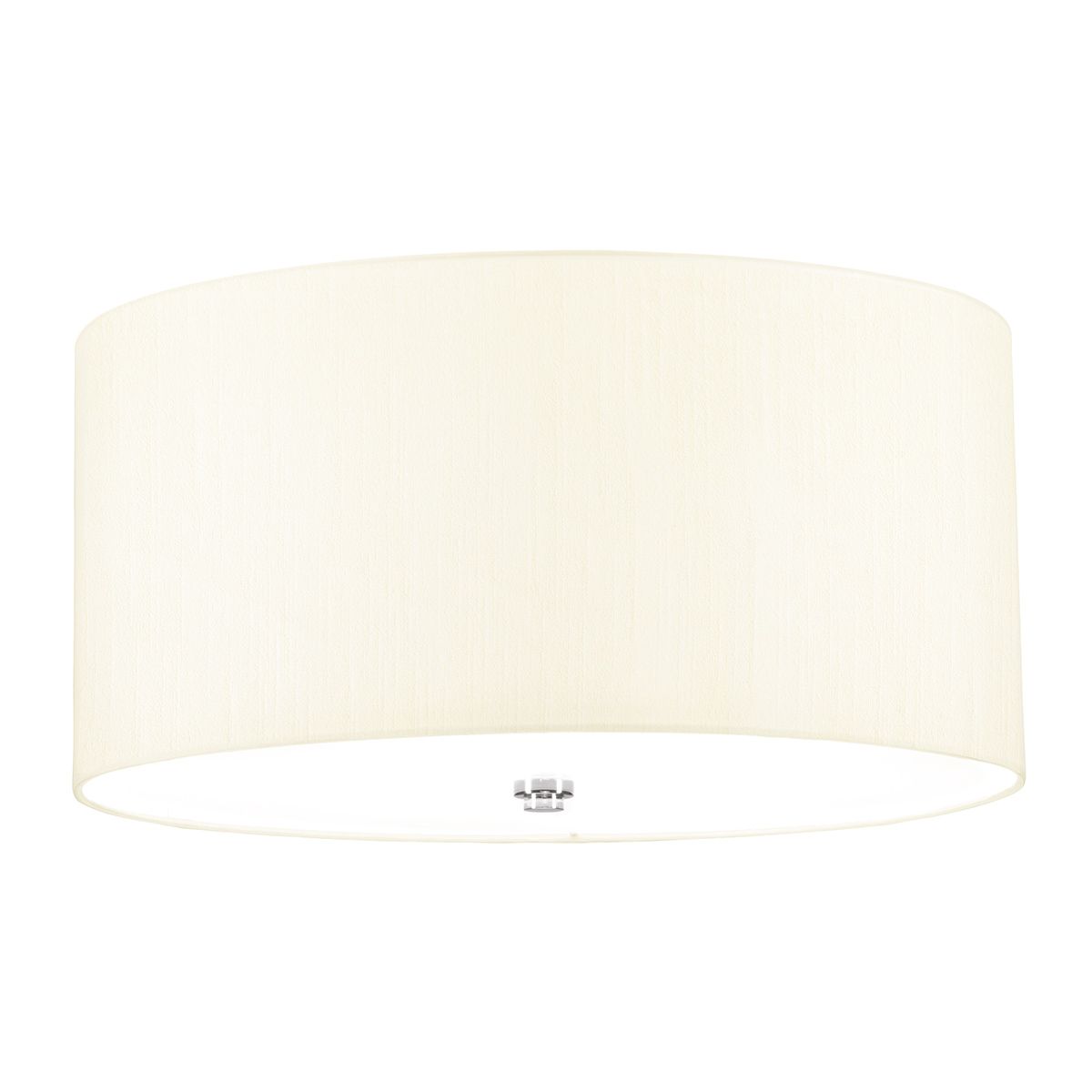 Fletcher 18" Flush Polished Chrome with Ivory Shade