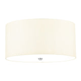 Fletcher 18" Flush Polished Chrome with Ivory Shade