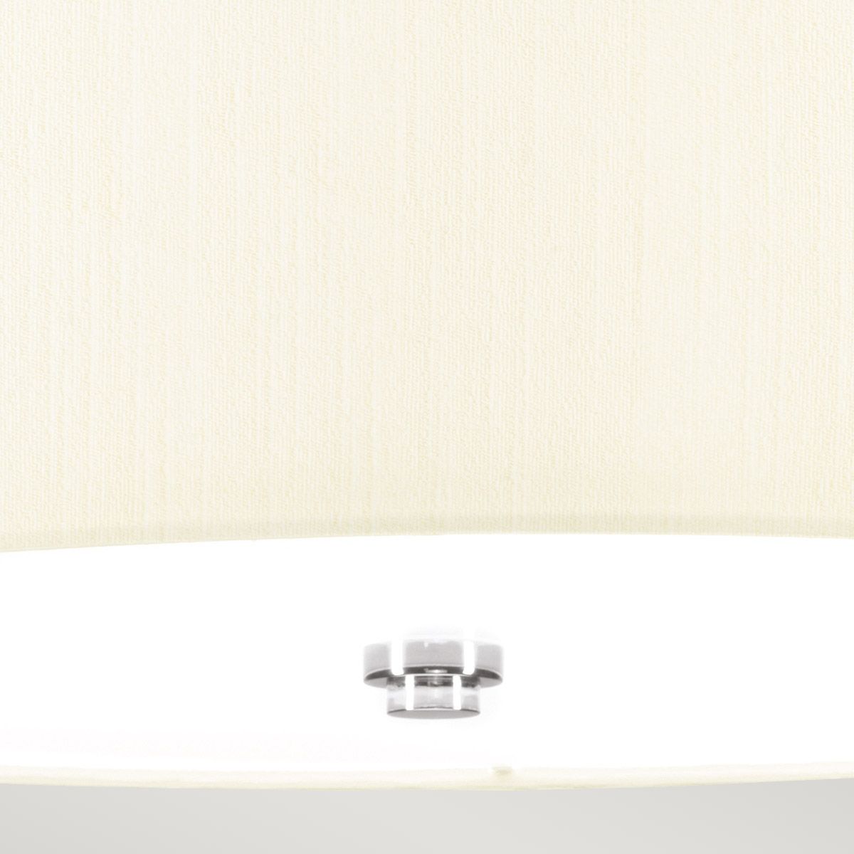Fletcher 18" Flush Polished Chrome with Ivory Shade