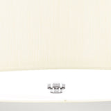Fletcher 18" Flush Polished Chrome with Ivory Shade