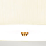 Fletcher 22" Flush Aged Brass with Ivory Shade
