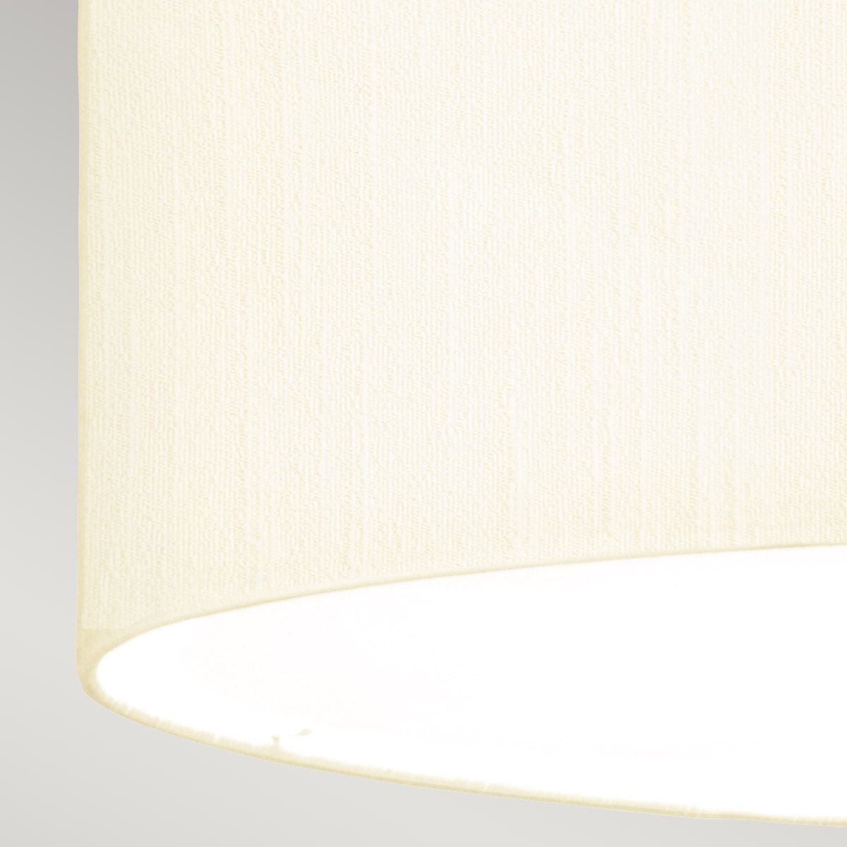 Fletcher 22" Flush Aged Brass with Ivory Shade