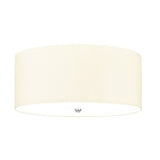 Fletcher 22" Flush Polished Chrome with Ivory Shade