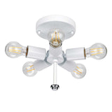 Fletcher 22" Flush Polished Chrome with Ivory Shade
