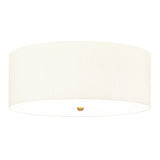 Fletcher 26" Flush Aged Brass with Ivory Shade