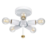 Fletcher 26" Flush Aged Brass with Ivory Shade