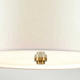 Fletcher 30" Flush Aged Brass with Ivory Shade