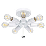 Fletcher 30" Flush Polished Chrome with Ivory Shade