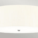 Fletcher 30" Flush Polished Chrome with Ivory Shade