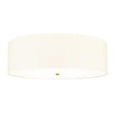 Fletcher 34" Flush Aged Brass with Ivory Shade
