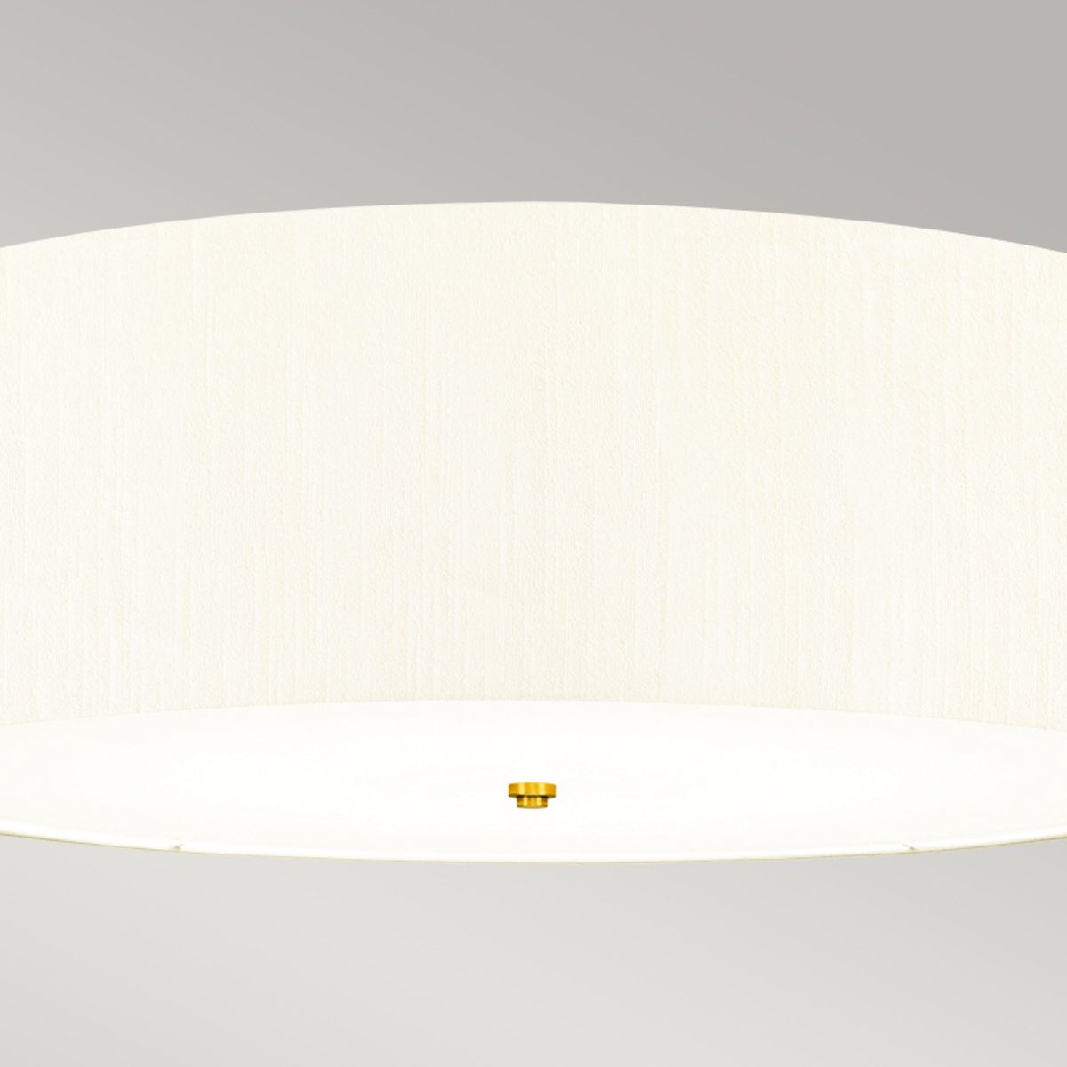 Fletcher 34" Flush Aged Brass with Ivory Shade
