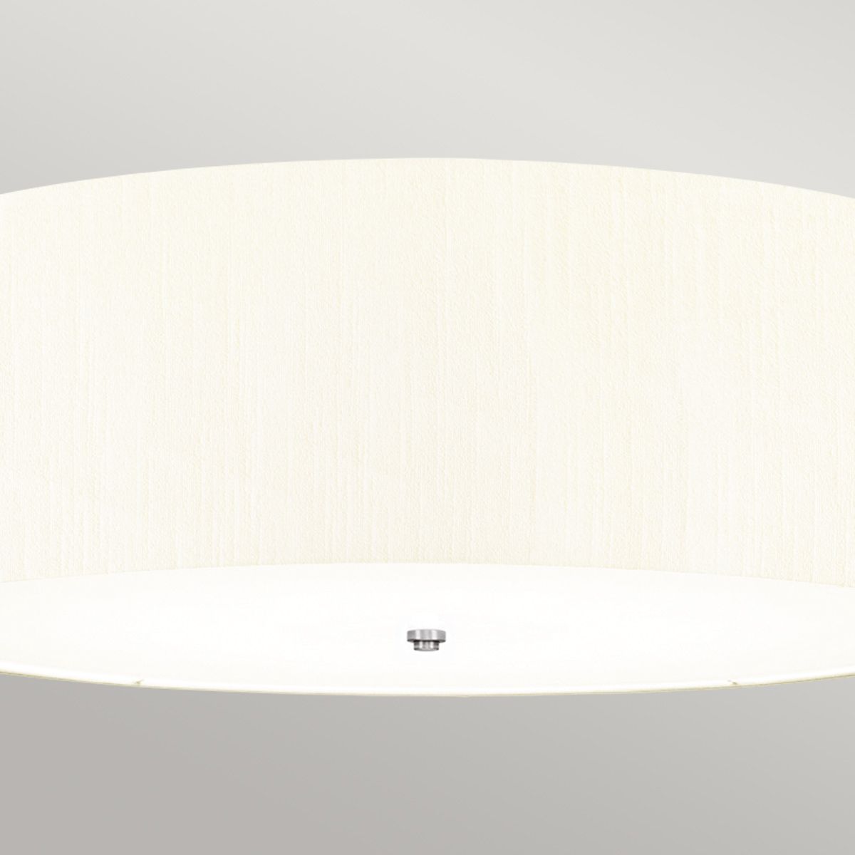 Fletcher 34" Flush Polished Chrome with Ivory Shade