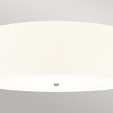 Fletcher 34" Flush Polished Chrome with Ivory Shade