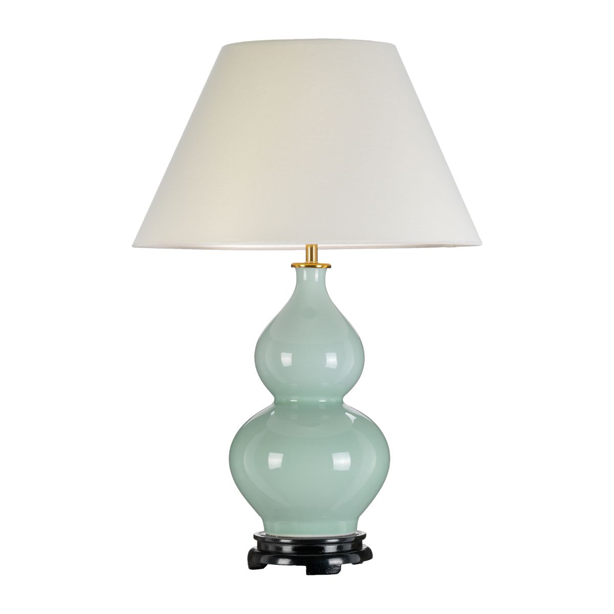 Harbin Gourd 1 Light Table Lamp with Tall Empire - Celadon Celadon