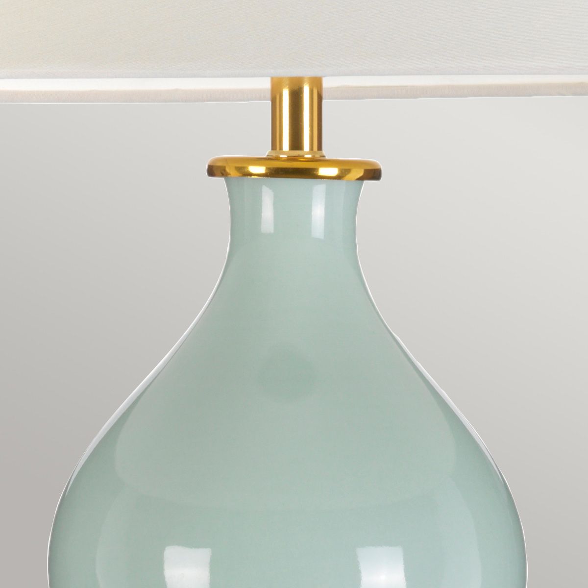 Harbin Gourd 1 Light Table Lamp with Tall Empire - Celadon Celadon