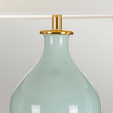 Harbin Gourd 1 Light Table Lamp with Tall Empire - Celadon Celadon