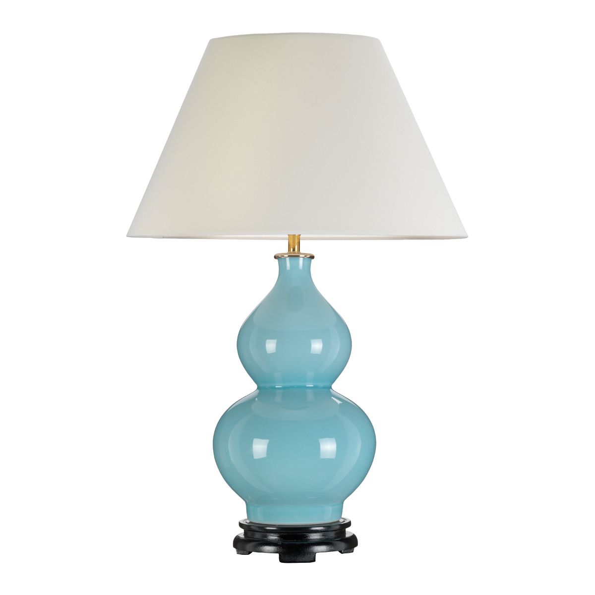 Harbin Gourd 1 Light Table Lamp with Tall Empire - Duck Egg Blue Duck Egg Blue