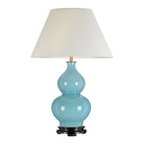 Harbin Gourd 1 Light Table Lamp with Tall Empire - Duck Egg Blue Duck Egg Blue