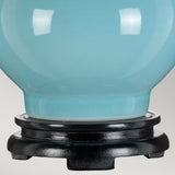 Harbin Gourd 1 Light Table Lamp with Tall Empire - Duck Egg Blue Duck Egg Blue