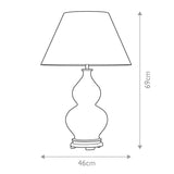 Harbin Gourd 1 Light Table Lamp with Tall Empire - Duck Egg Blue Duck Egg Blue