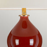 Harbin Gourd 1 Light Table Lamp with Tall Empire - Oxblood Oxblood