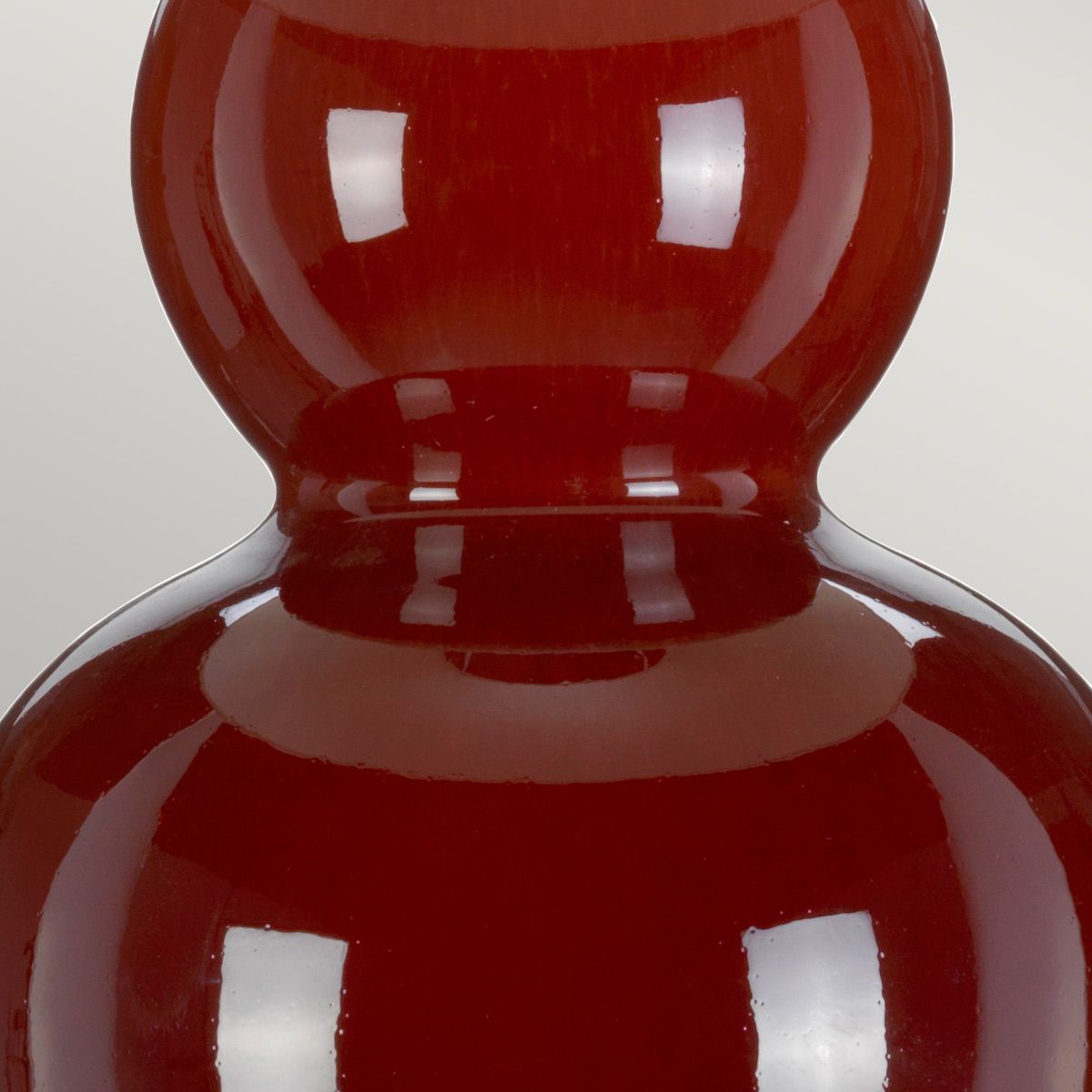 Harbin Gourd 1 Light Table Lamp with Tall Empire - Oxblood Oxblood