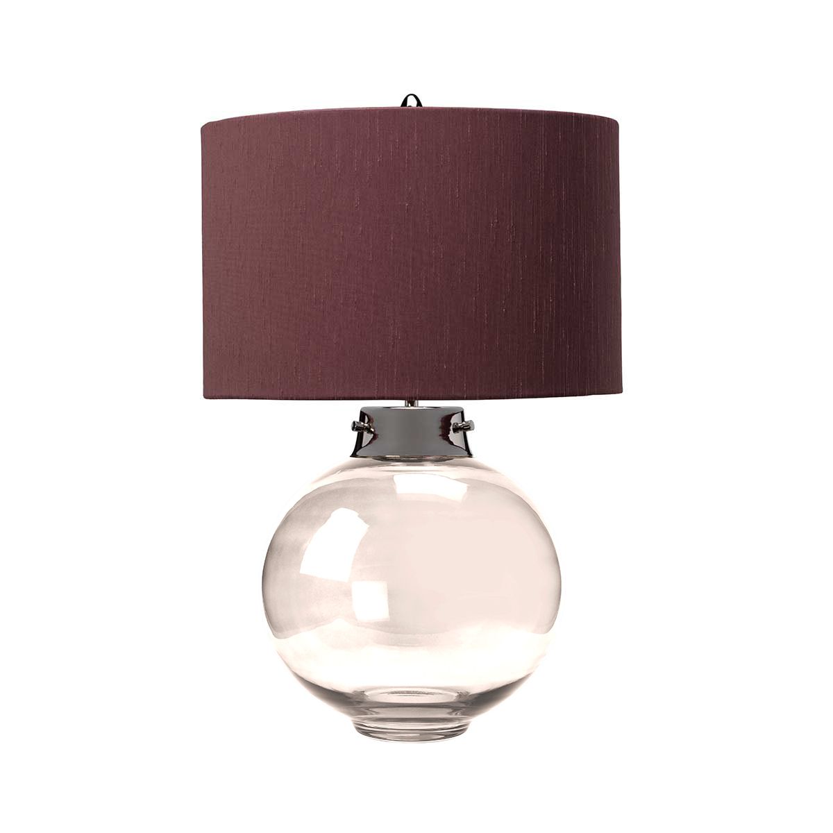 Elegant Kara Smoke Glass Table Lamp