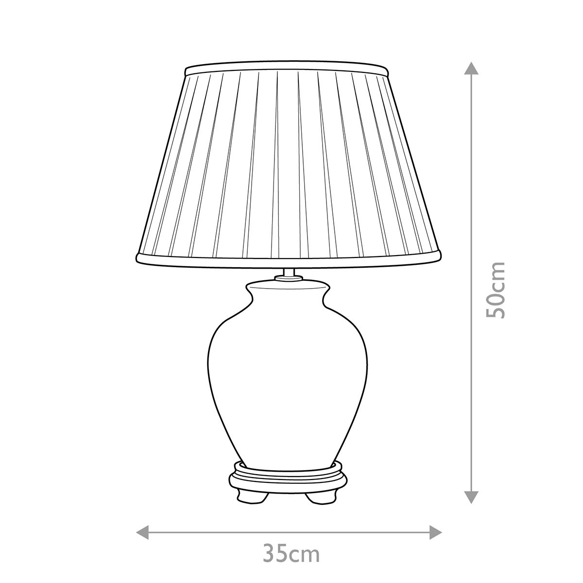 Linyi 1 Light Table Lamp with Tall Empire Shade Blue and White