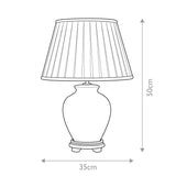 Linyi 1 Light Table Lamp with Tall Empire Shade Blue and White