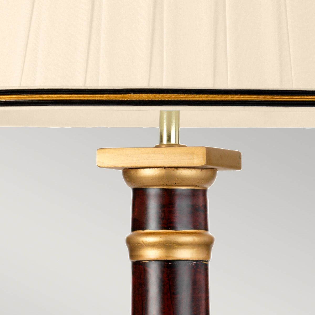Louviers 1 Light Table Lamp with Tall Empire Shade Oxblood and Gold