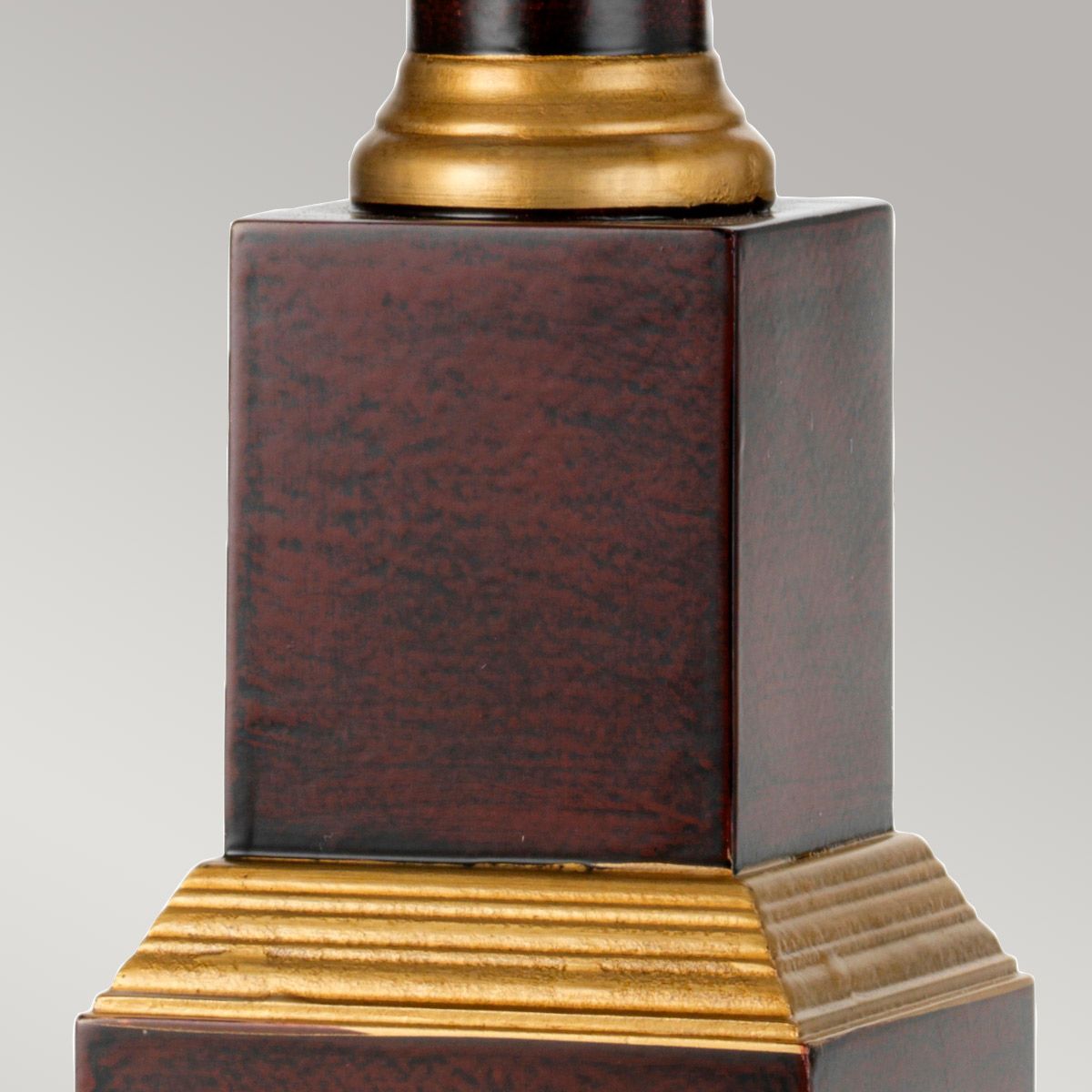 Louviers 1 Light Table Lamp with Tall Empire Shade Oxblood and Gold