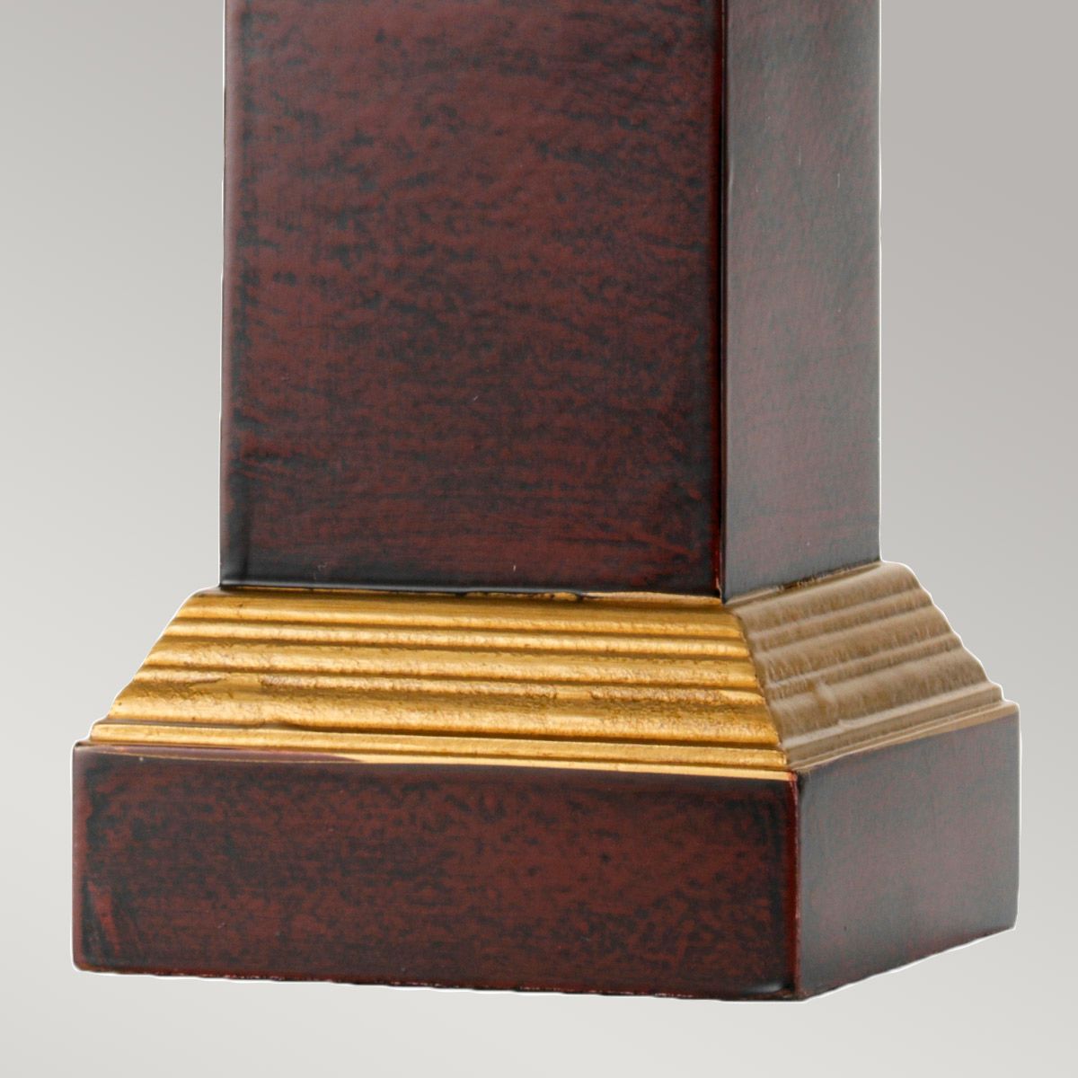Louviers 1 Light Table Lamp with Tall Empire Shade Oxblood and Gold