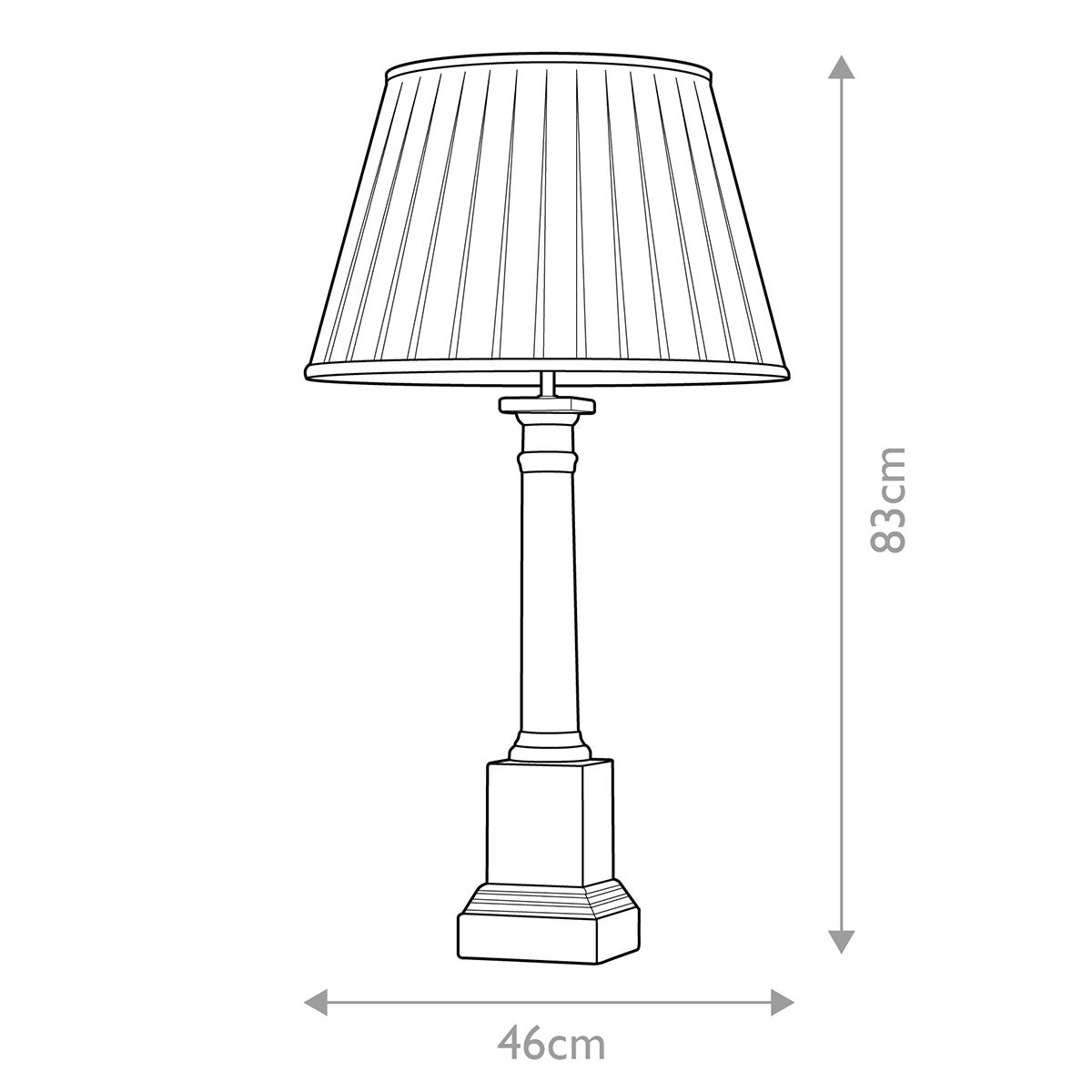 Louviers 1 Light Table Lamp with Tall Empire Shade Oxblood and Gold