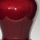 Majin Oxblood Red Jar 1 Light Table Lamp with Polycotton shade Oxblood