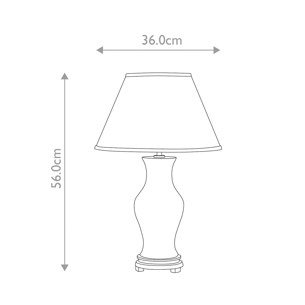 Majin Oxblood Red Jar 1 Light Table Lamp with Polycotton shade Oxblood